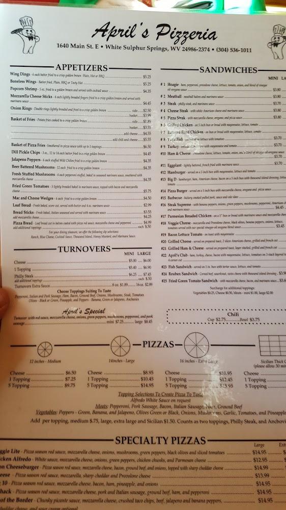 April's Pizzeria Wing Dings